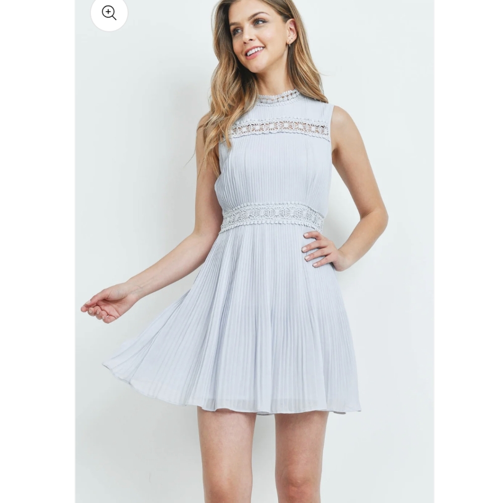 Little Mountain Vancouver Pleated Chiffon Dress